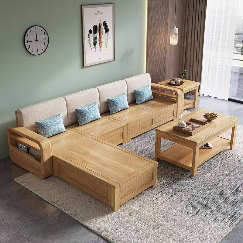北欧实木沙发组合冬夏两用客厅现代原木色简约小户型高箱储物沙发,住宅家具,实木沙发,淘宝优惠券,粉丝福利购,淘宝优惠卷