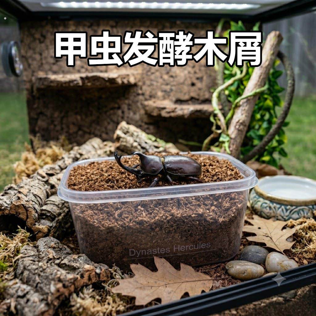 甲虫发酵木屑产房爬宠腐殖土锹甲垫材产木守宫独角仙中华大扁锹