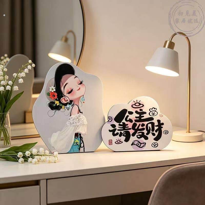 现代简约云朵摆台电视柜装饰桌面摆画高级感餐厅卧室摆件家居饰品