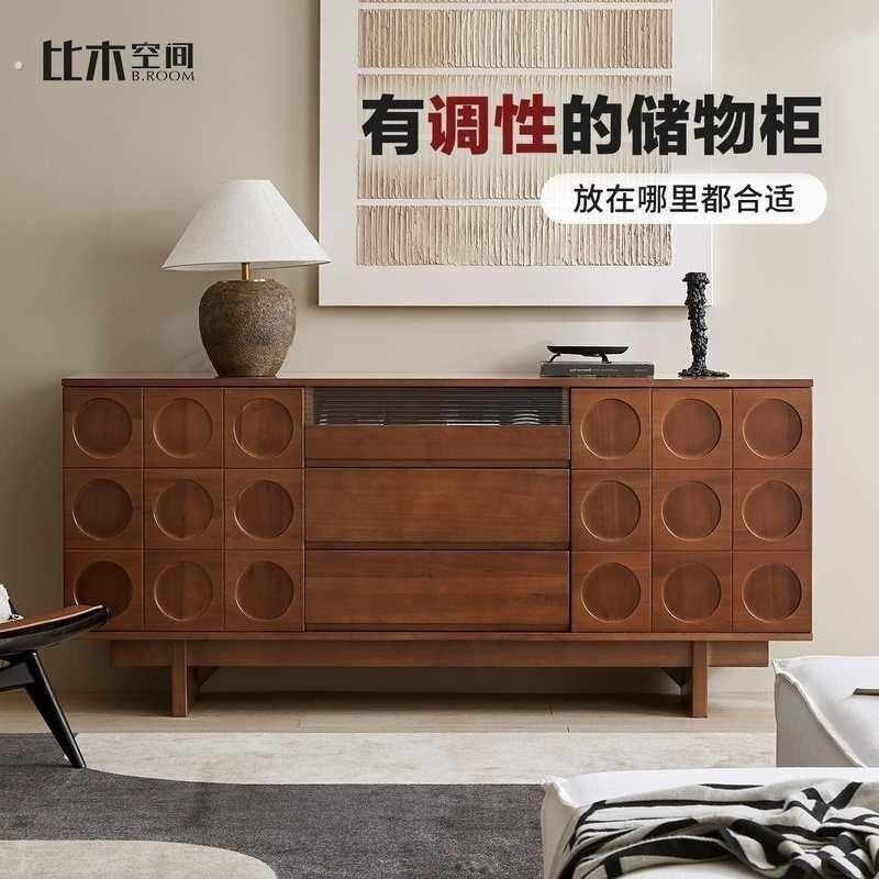 餐柜实木茶水柜客厅收纳柜子收纳柜靠墙厨房整体橱柜置物柜边柜复