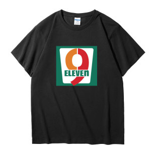 9 ELEVEN短袖 T恤短袖学生圆领9-11定制短袖T恤工服便利店工作服
