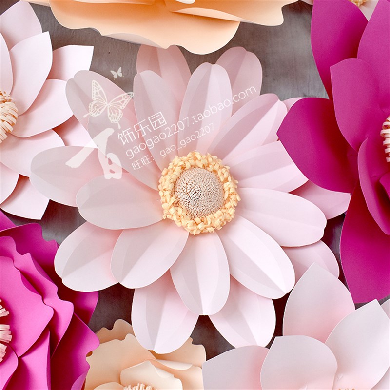 百饰乐园橱窗展示婚礼影楼背景装饰舞台道具Z060大型纸花16朵组合