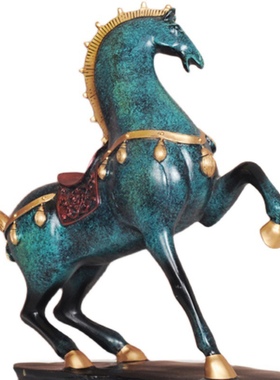 西安唐马唐三彩装饰品招财俊马摆件酒柜客厅办公领导高档马到成功