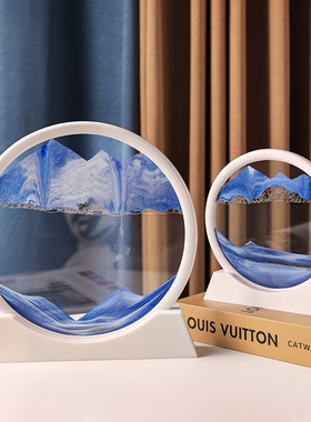 创意艺术沙漏流沙画摆件家居客厅酒柜电视柜办公室轻奢装饰品礼物