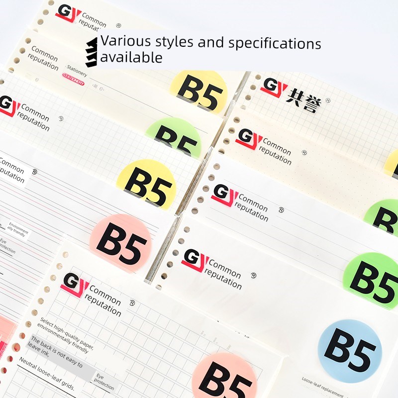 小职员内页替代核心空白活页纸A5可拆卸20孔32K笔记本活页内芯