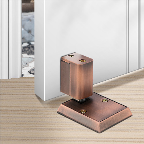 门底防撞静音门阻器免打孔门碰灰色隐形无磁地吸日式锌合金门吸