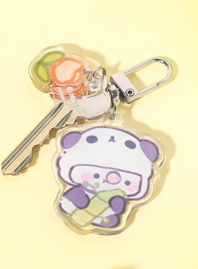可爱联盟亚克力钥匙扣挂件可可嘟嘟情侣小礼物背包创意包包小挂饰