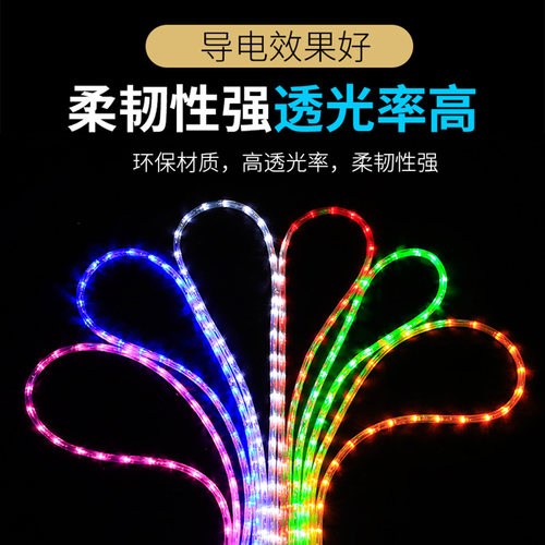 LED彩灯闪灯串灯满天星圆二线霓虹灯串户外防水节日装饰灯管条