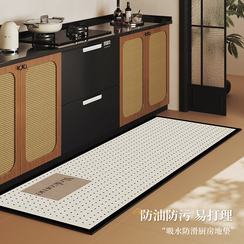 2024新款厨房专用地垫防滑免洗吸水耐脏脚垫浴室卫生间厕所进门垫