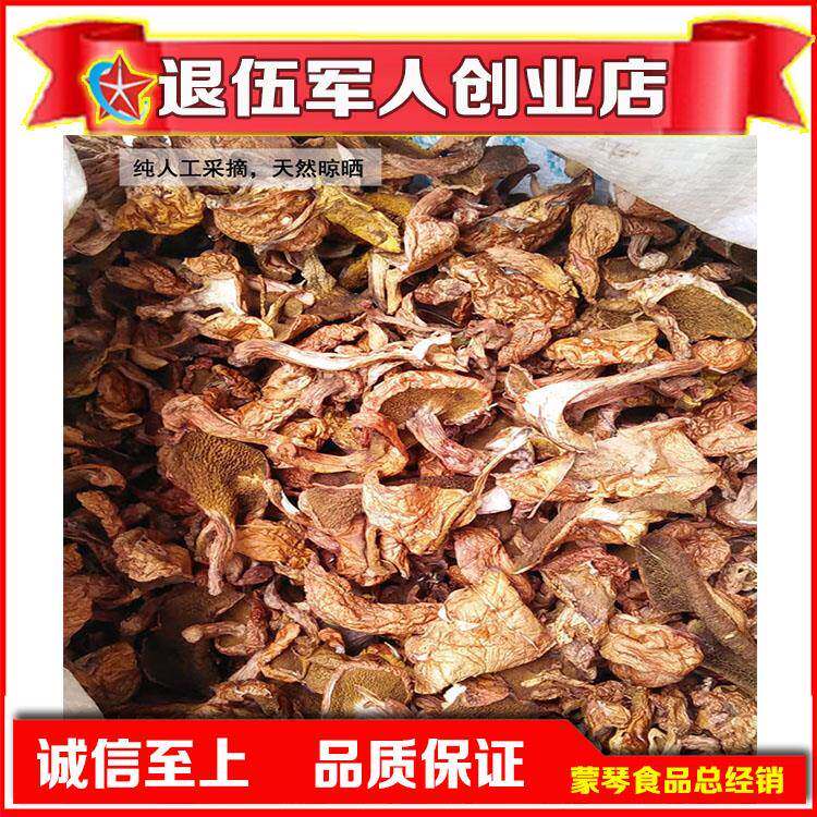 内蒙特产伦贝尔松树蘑菇松菇松蛾黏蛾子粘团子菌蘑菇干货