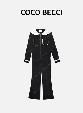 COCO BECCI【温蒂日记】丝绒花边气质套装YT24YA540022