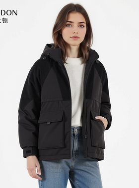 【蔷薇甄选】Artsdon/阿仕顿时尚百搭气质派克连帽羽绒服N5W46700