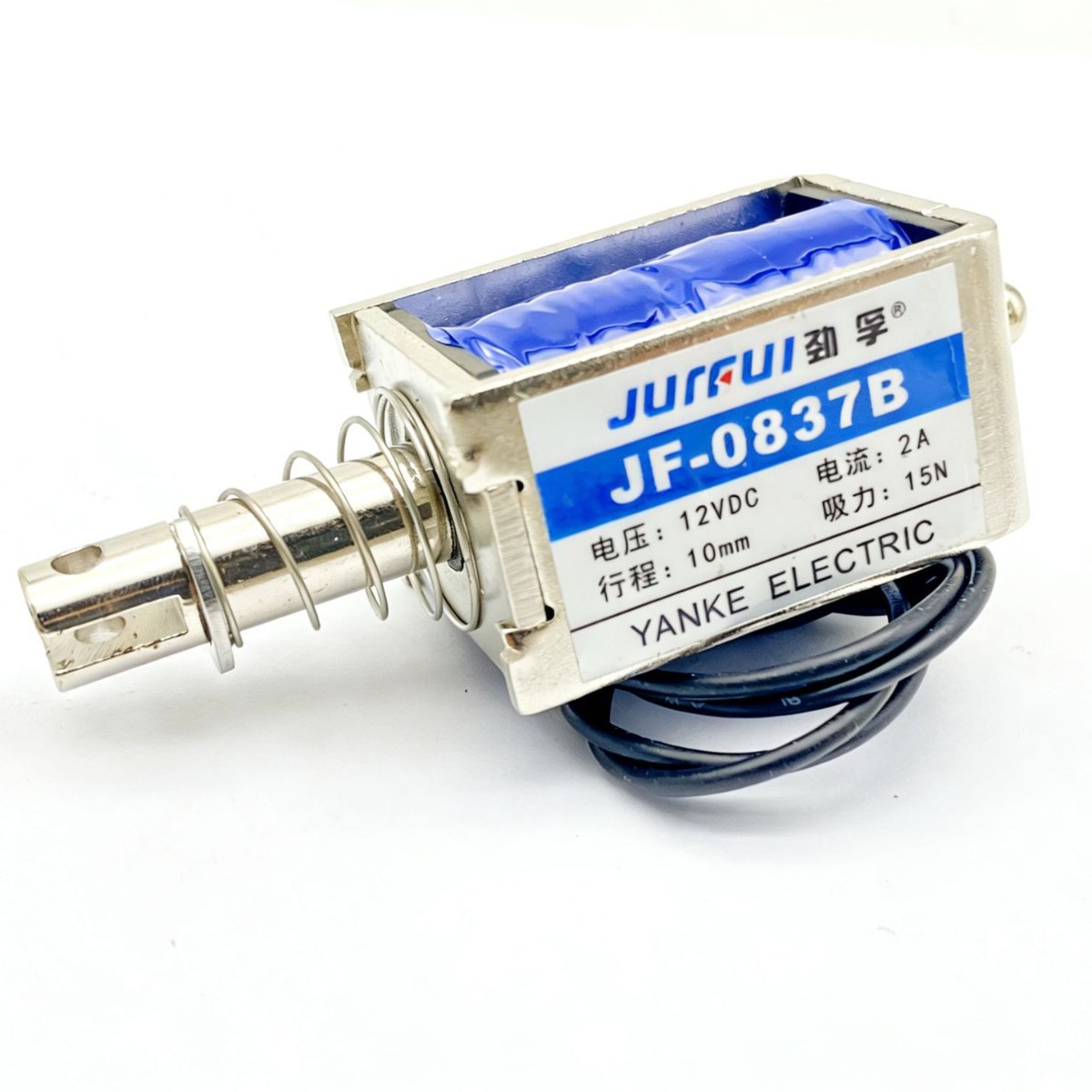 Jurful劲孚直流电磁铁JF-0837B框架推拉式贯穿式6V124V - 实物图