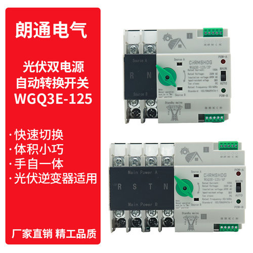 ATSE双电源转换开关家用2P220V