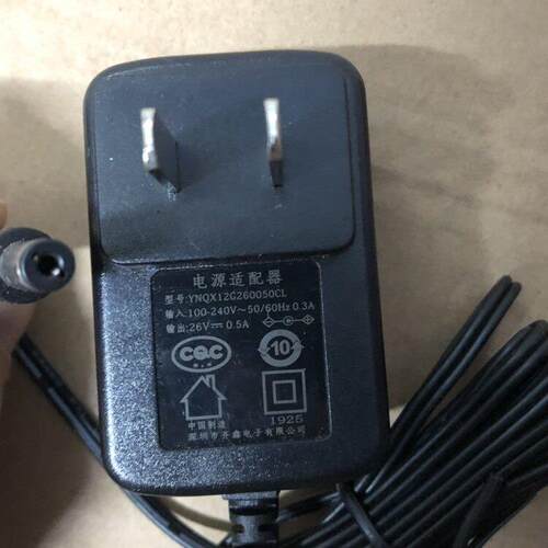 适用Dibea地贝吸尘器26V0.5A电源D18充电器充电线YNQX12G260050CL