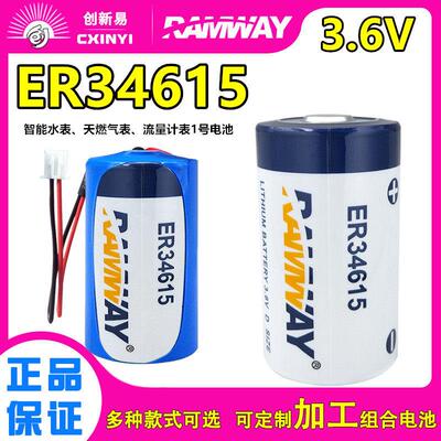 RAMWAY睿奕ER34615水表电池3.6V流量计燃气表物联网ER34615H伺服8031