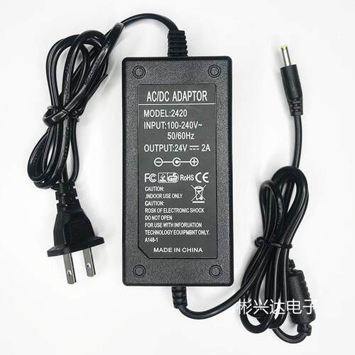 启锐QR-486A/488打印机Q电源线R-668 QR-586B电源适配器24V充电器