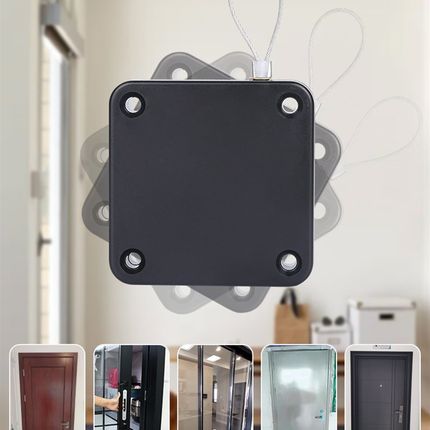 隐形弹簧合页关闭器免打孔推拉门缓冲关门闭门T器自动家用关门器
