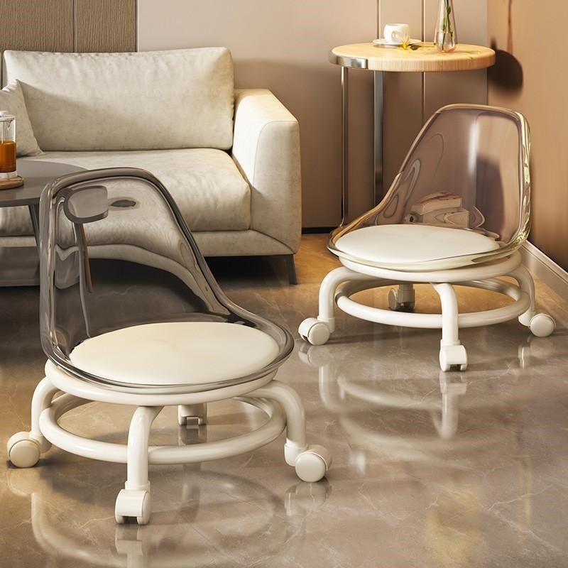 滑轮矮凳透明小椅子带万向轮v儿童转凳子亚克力小凳子家用矮凳靠,住宅家具,万向轮凳,淘宝优惠券,粉丝福利购,淘宝优惠卷