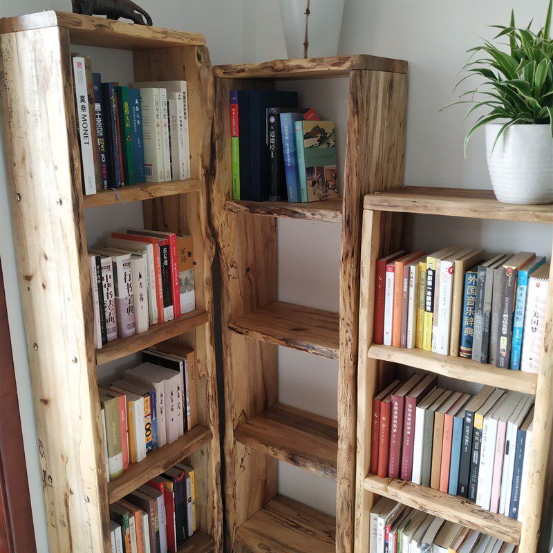 书架原木古董层架陈列架古玩民z宿客栈书屋架子多肉收纳架置物架,住宅家具,书架,淘宝优惠券,粉丝福利购,淘宝优惠卷