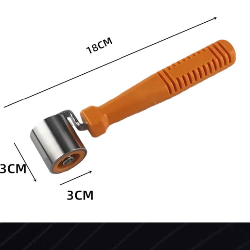 贴壁纸墙纸施工工具 接缝不锈钢压轮 双轴承 带有纹理.压辊 滚轮