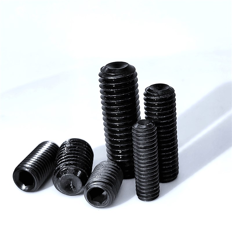 12.9级d内六角凹端5/16-24紧定1/4止付机米螺丝4#美制英制3/16现