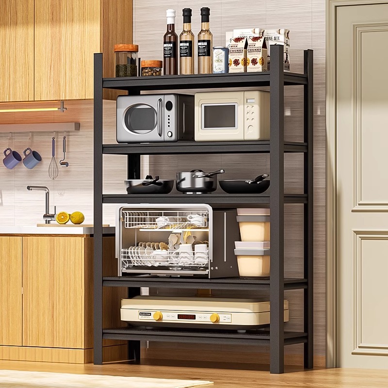 厨房置物架微波炉烤r箱收纳架货柜落地多层家用放锅具