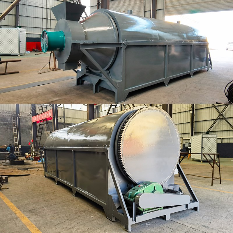 粪便烘干机污泥铁粉铜米工业滚筒烘干H设备矿渣煤泥豆渣木屑烘干