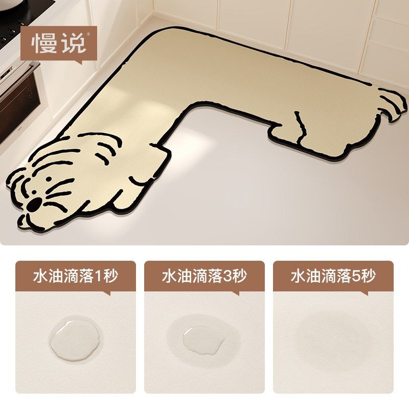 卡通可爱厨房g专用地垫家用耐脏防滑防油免洗地毯浴室吸水速干脚,居家布艺,厨房地垫,淘宝优惠券,粉丝福利购,淘宝优惠卷
