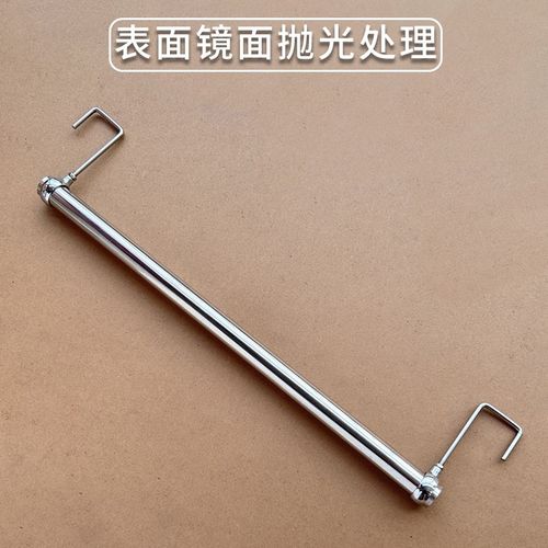 货架不锈钢晾g衣杆防盗窗阳台飘窗室外悬挂方形伸缩横杆晾衣架家