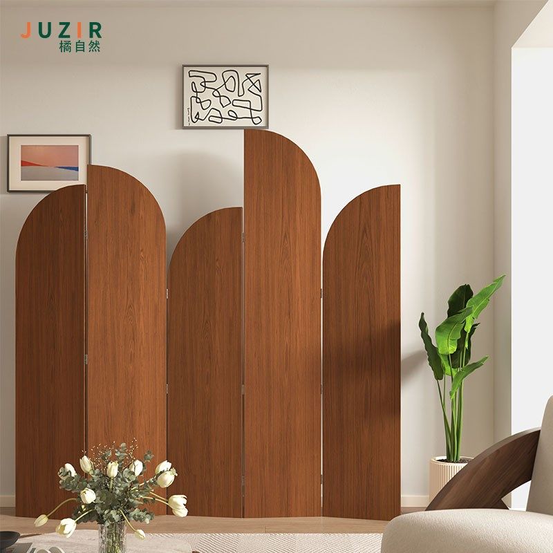 法式折叠屏风隔断可移动客厅沙发背景墙房间卧室玄W关遮挡可定制