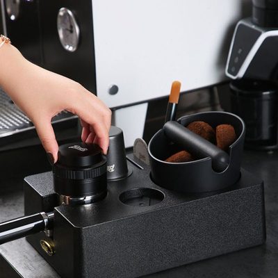Bincoo咖啡压粉器底座渣桶三件套二合一按压布粉器全套咖啡工具