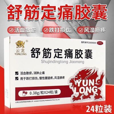 云龙 舒筋定痛胶囊 0.38g*24粒/盒 活血散淤跌打损伤慢性腰腿疼