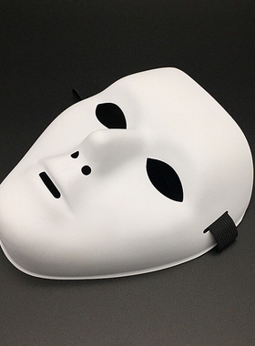 假面舞团面具白脸舞蹈抖音纯白色嘻哈街舞空白全脸男