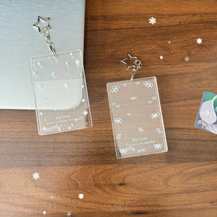 硬卡套ins风高清双面透明加厚横版防水咕卡套封口卡膜拍立得3寸爱豆专辑小卡照片保护套咕卡卡套覆膜硬胶套