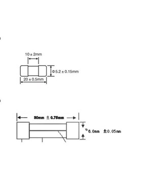 5*20mm白色陶瓷保险丝管6*30熔断器25z0V 1/2/3.15/4/5/6/8/10/20