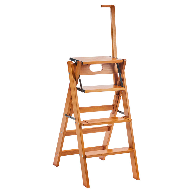 家用梯子折叠梯实木n梯凳两用花架加厚多功能扶手登高凳梯子变椅,居家日用,家用梯,淘宝优惠券,粉丝福利购,淘宝优惠卷