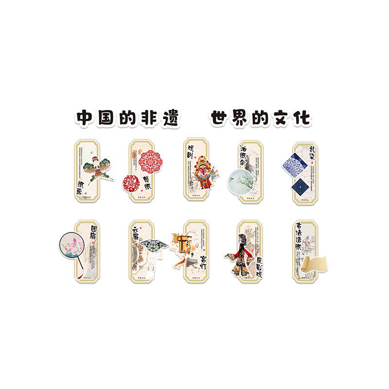 幼儿园环c创非遗传统文化主题墙面装饰材料布置成品大厅楼梯背景