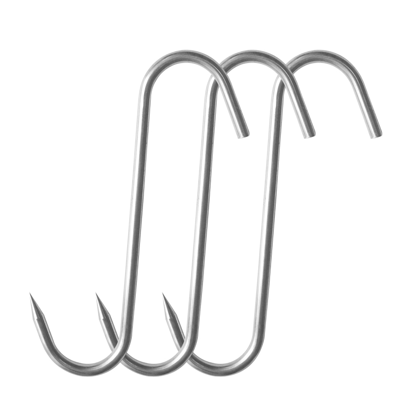 挂肉钩子屠夫商用不锈钢加粗猪肉勾子铁钩专用加长U手钩牛羊肉挂