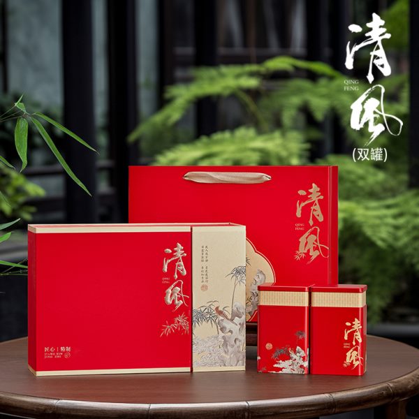 新款高档半斤装双罐礼盒茶叶包装盒通用礼盒红茶绿茶正山小种空盒