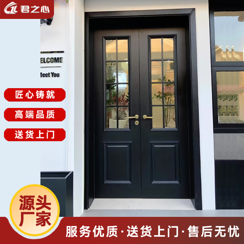 甲级法式别墅大门玻璃门家用定制