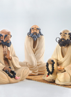 石湾公仔创意手工艺精品家居摆设客厅装饰品达摩陶瓷