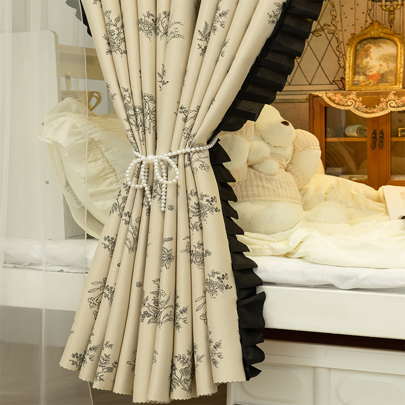 法式复古床帘大宿舍上铺女生强遮光加厚床幔生下铺全包遮挡帘,床上用品,床幔,淘宝优惠券,粉丝福利购,淘宝优惠卷