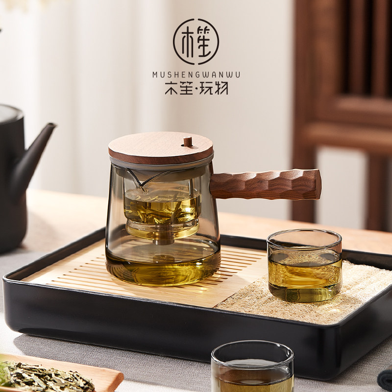 玻璃茶壶家用烫茶水分离高档个人侧把室水杯飘逸杯子,餐饮具,飘逸杯,淘宝优惠券,粉丝福利购,淘宝优惠卷