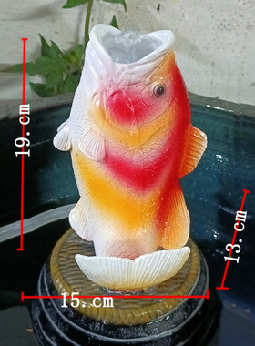简约喷水鱼出水口装饰屋顶阳台排水口鱼嘴K水池背景墙壁挂吐水雕