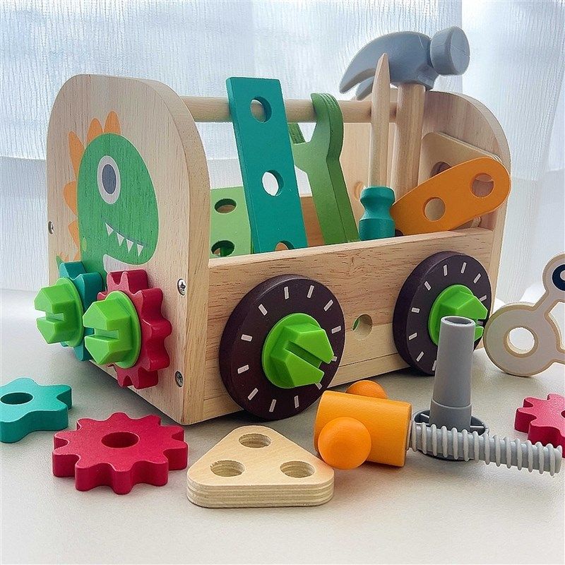 儿童拧螺丝钉仿真修理工具箱早教益智动手拆装螺母组合玩具木质,玩具/童车/益智/积木/模型,螺母拆装/组合玩具,淘宝优惠券,粉丝福利购,淘宝优惠卷