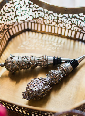 掬涵 红酒塞 葡萄酒瓶塞真空塞子家用树脂装饰复古巴洛克欧式