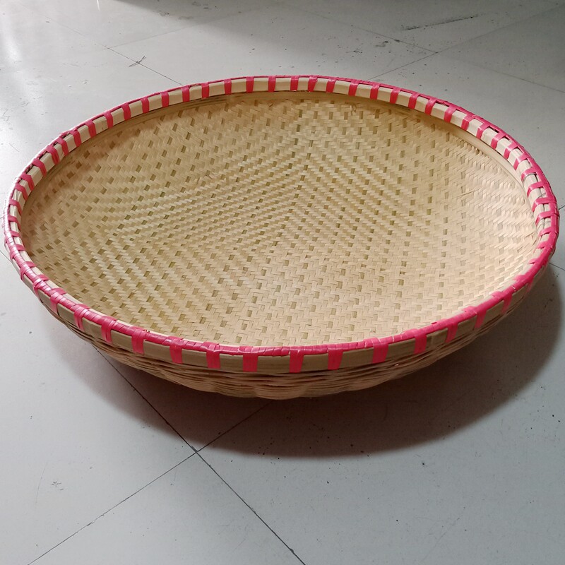 手工竹编竹匾 簸箕 环保竹篮 竹筛 竹器 晾晒竹匾 深款茶叶篮