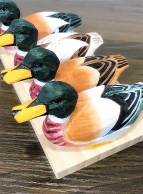 大师指点雕刻一套四个鸭子带底板催桃花男女脱单布局摆阵