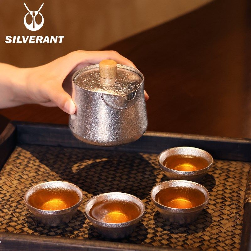 银蚁纯钛旅行茶具0超轻双层便携户外鹰嘴泡茶器旅行茶具套装,餐饮具,旅行茶具,淘宝优惠券,粉丝福利购,淘宝优惠卷